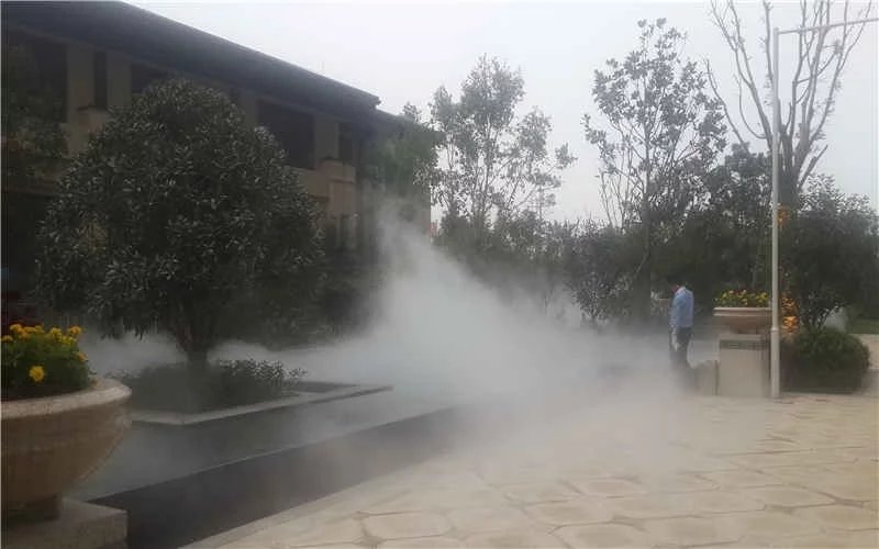 景觀人造霧,售樓部花園人造霧,景觀造霧,噴霧降溫系統