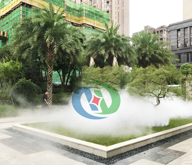 景觀造景,景觀人造霧,售樓部花園人造霧