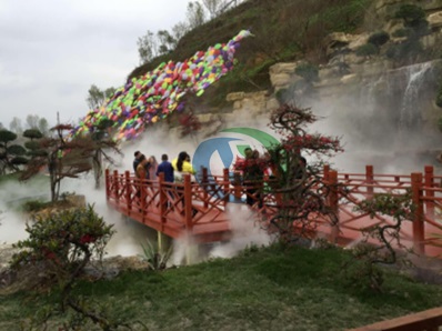 景觀人造霧,步行街降溫除塵,馬路降溫除塵,公交站降溫系統